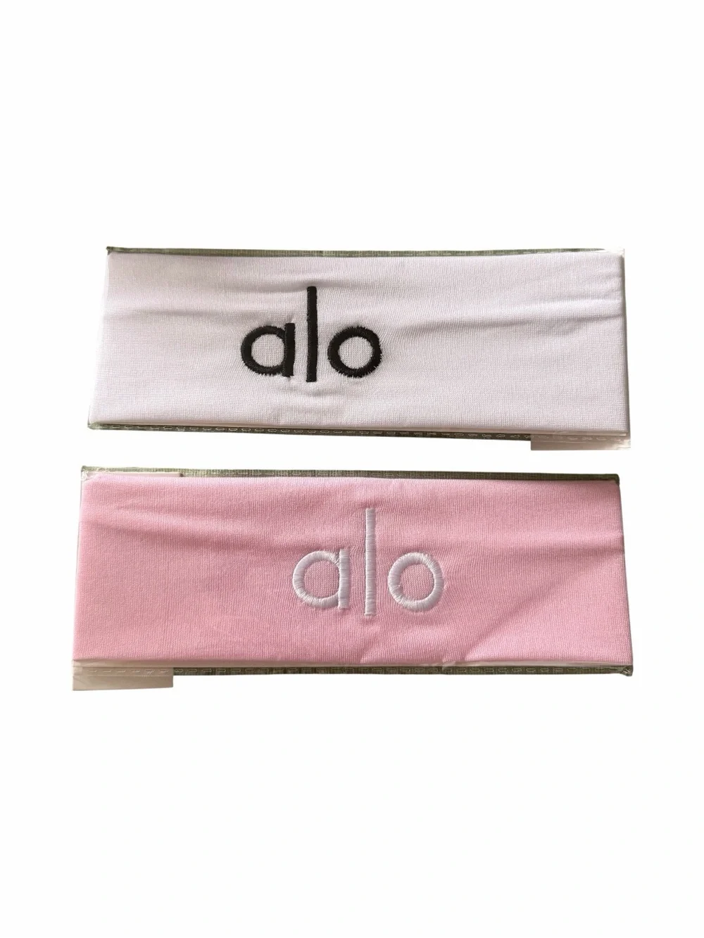 NWT-Fashion Stretch Headband-set of two- White & Pink